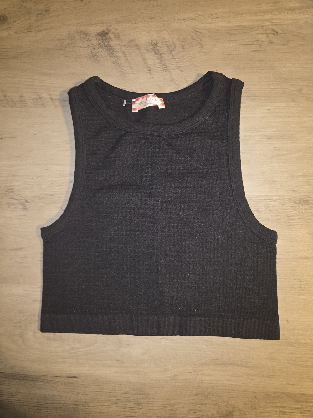 Altar'd State Black Ribbed Crop Tank
